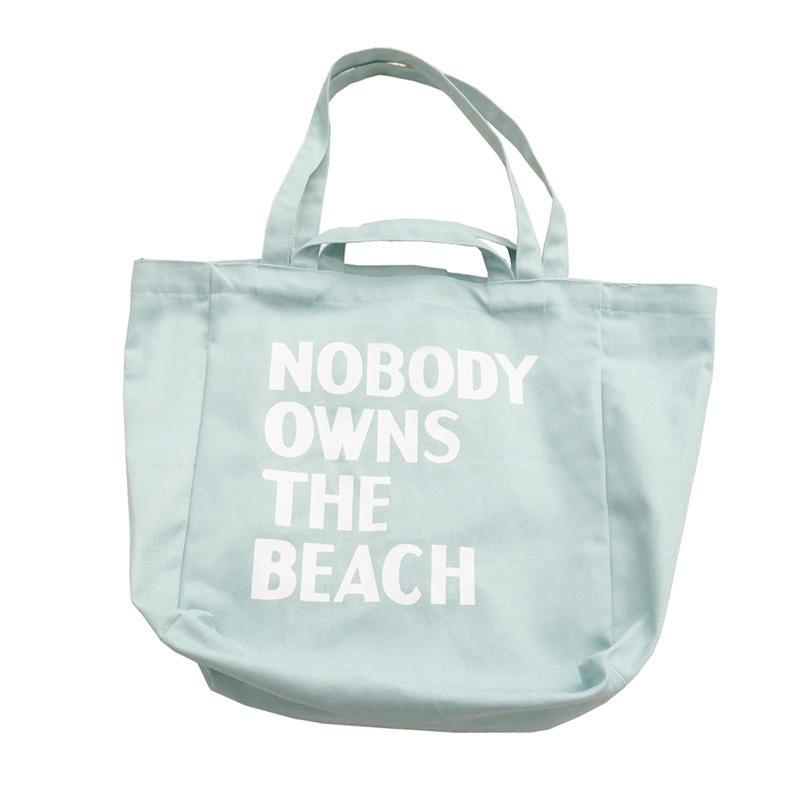 Literary and Simple Letter Shoulder Canvas Bag Female Student Large-capacity Portable Shopping Bag