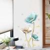 Stickers Décoratifs DIY Salon Décoration Intérieure Fleurs Stickers Muraux Chambre Design Artistique Nouveaux Stickers Muraux Lotus Bleu
