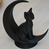 3D Printed Moon Cat Decoration Art Crafts Cat Statue Decorative Desktop Decoration  Table