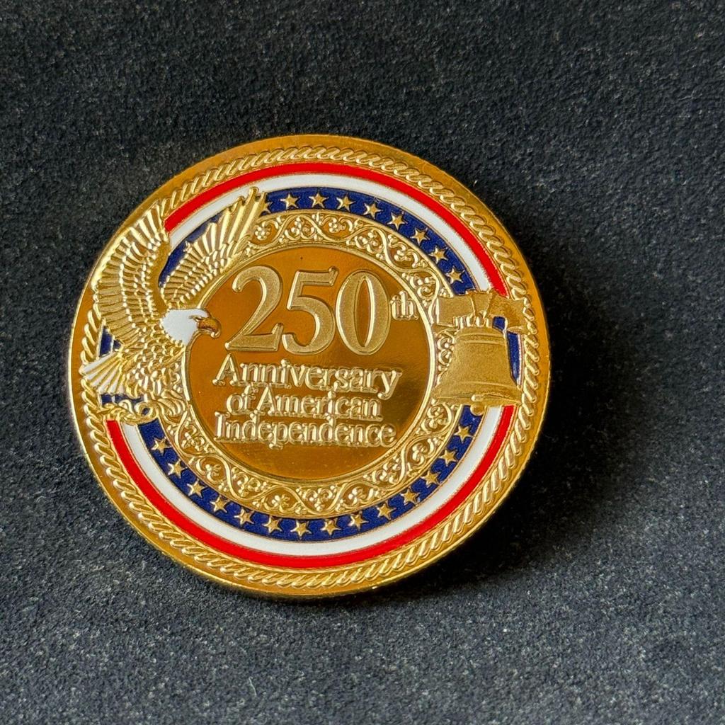 USA 250th Anniversary Commemorative Coin: Statue of Liberty 3D Relief with Color Printing