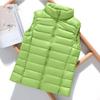 Thin Down Vest for Women Short Style Stand Collar Slim Fit Vest Autumn and Winter New Style Down Waistcoat Large Size Vest
