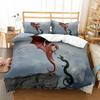 Copripiumino Re Regina Drago Cartone Animato Set Biancheria da Letto Animali Bambini Ragazzi Copripiumino Creatura Magica Carina Copripiumino Poliestere