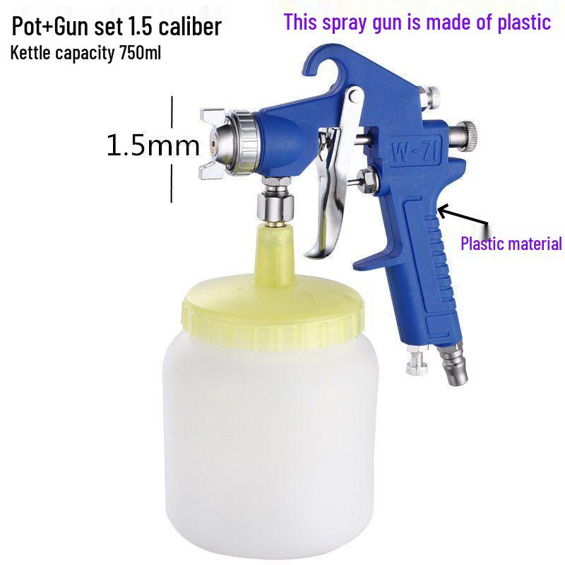 F75 High Atomization Latex Paint Sprayer for Furniture and Cars - Pneumatic Spray Gun with Lower Cup.