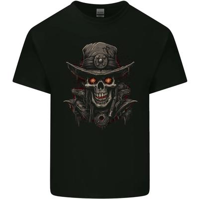 A Heavy Metal Skull Cowboy Demon Evil Kids T-Shirt Childrens