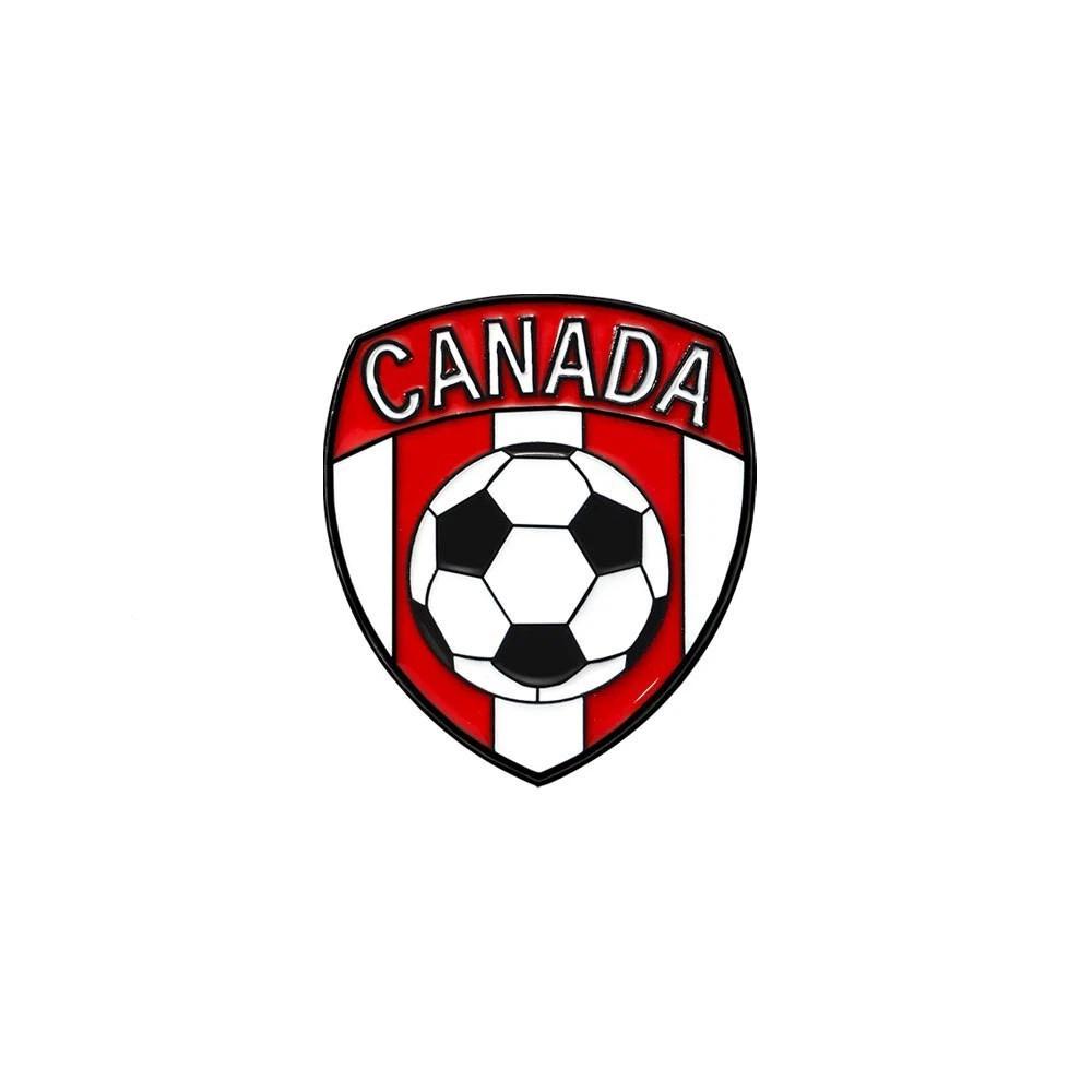 Waterproof Soccer Enamel Pin Badges, Cute Cartoon Football Brooches for Clothing Accessories