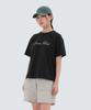 SNOWPEAK APPAREL Aerocool Women'S Lettering Short Sleeve T-Shirt (S25Mwfts73) Dark Charcoal