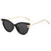Ins Fashion Cat Eye Sunglasses For Women Brand Designer UV400 Metal Leg Travel Casual Elegant Shades