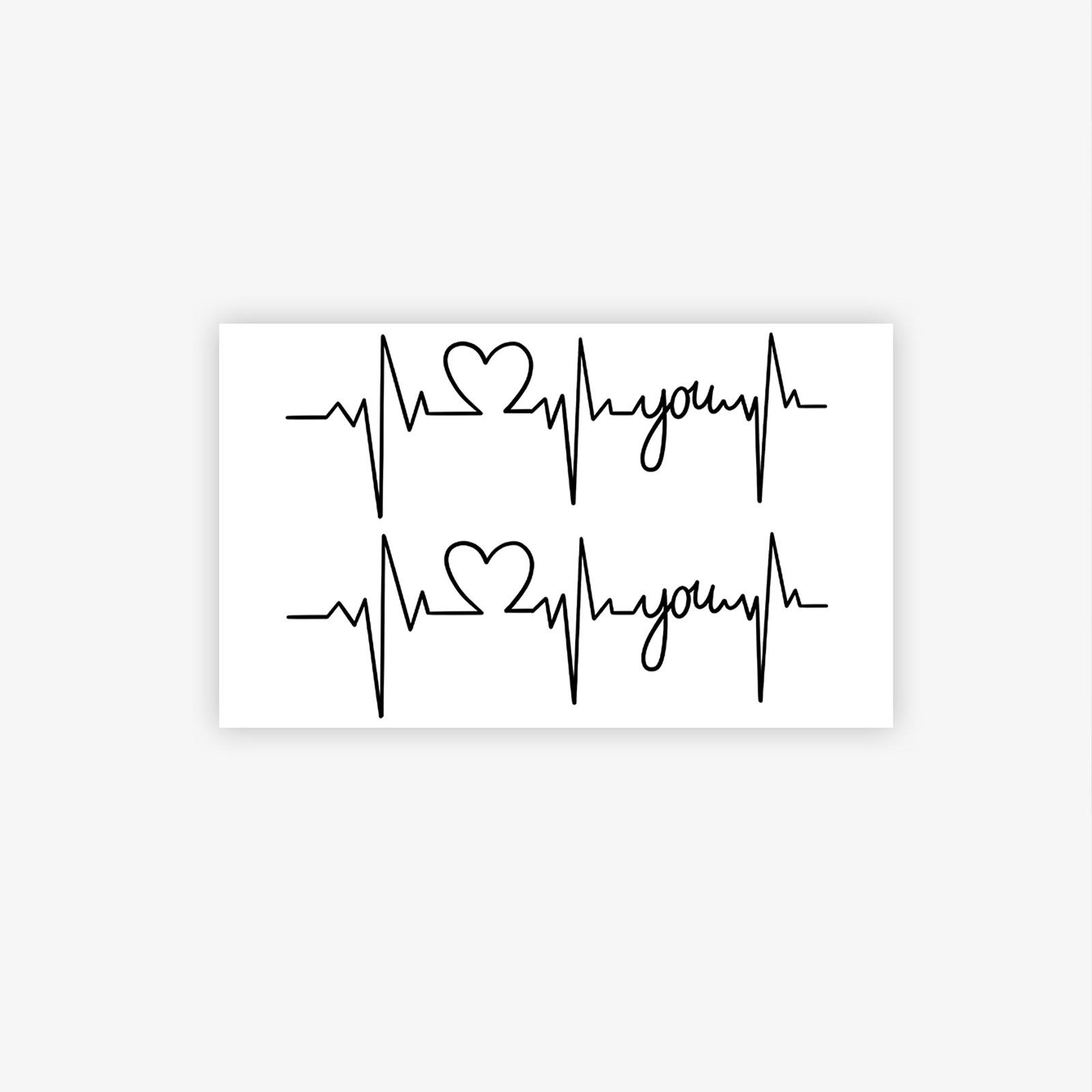 Simple And Advanced Sense, Personalized Love, Heartbeat English Short Sentences, Tattoo Stickers 10*6