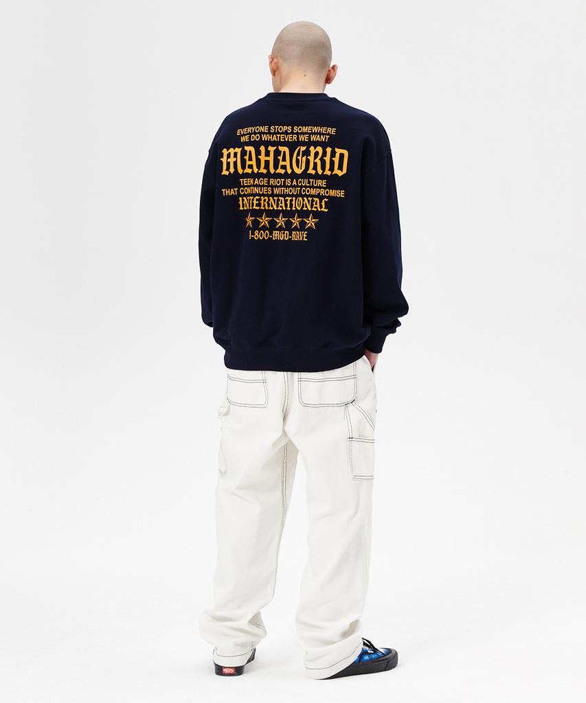 MAHAGRID International Sweatshirt Navy(Mg2Esmm452A)