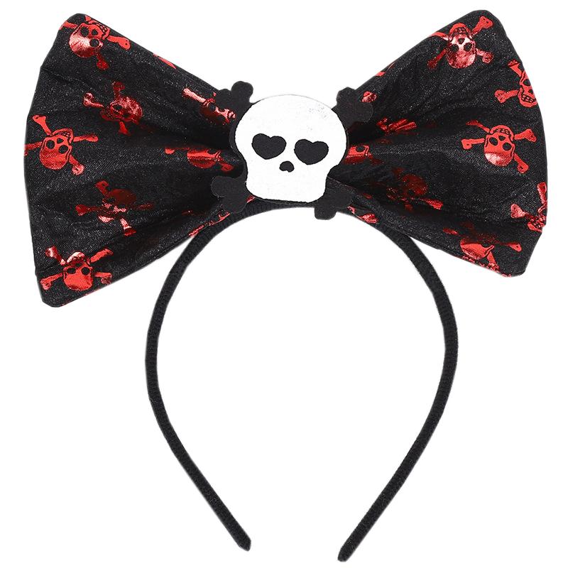 

Red Headband New Eye Skull Bow Hair Accessories Makeup Costume Supplies Props красный