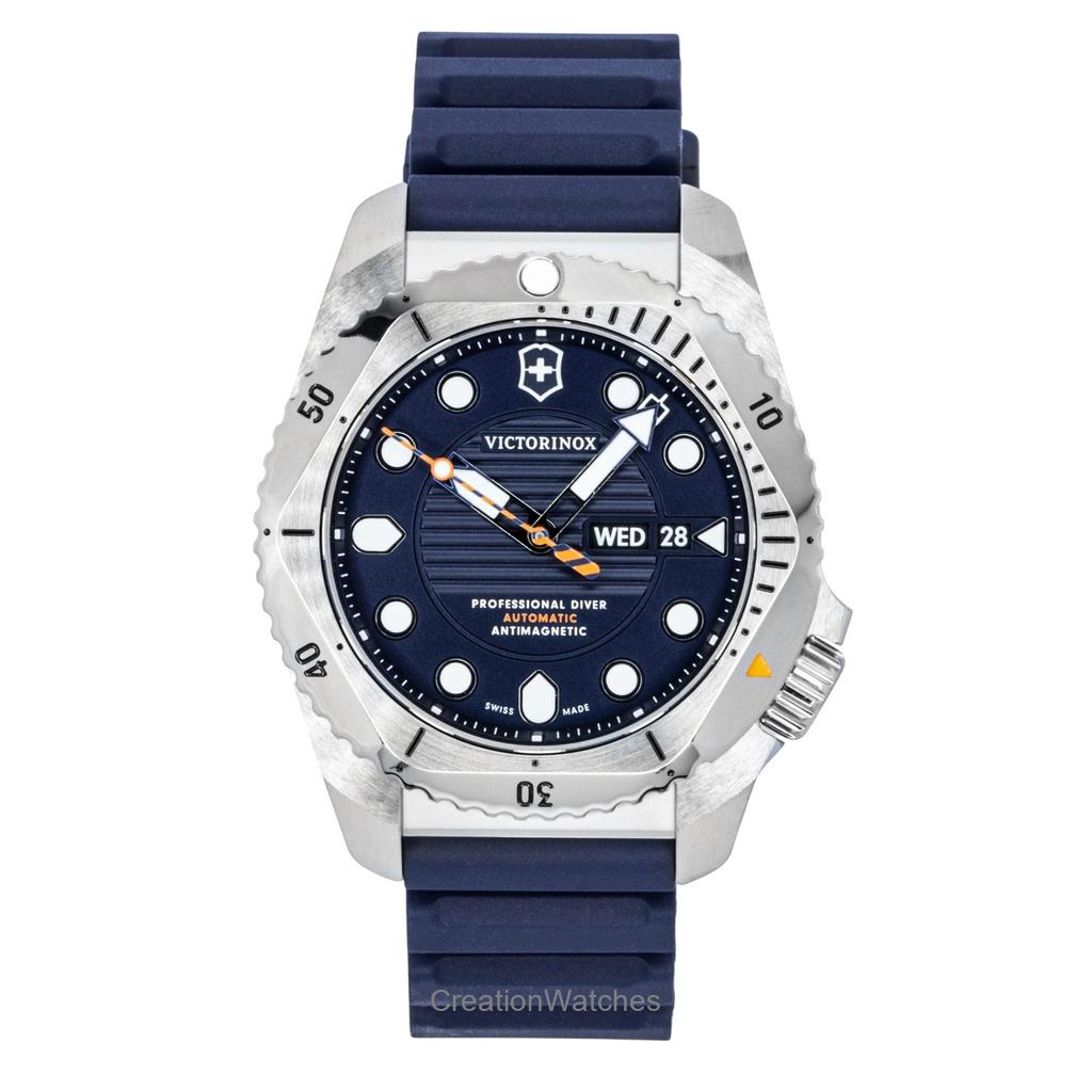 

Victorinox Dive Pro Ремешок из каучука Матовый синий циферблат Автоматические часы для дайвинга 241995 300 м Мужские часы синий