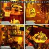 Moin Moin Dollhouse Miniature DIY Kit Set [English Instructions] Book-Shaped Green Magic Shop LED Light Paper Craft Bookends Book Town Bakery Classic