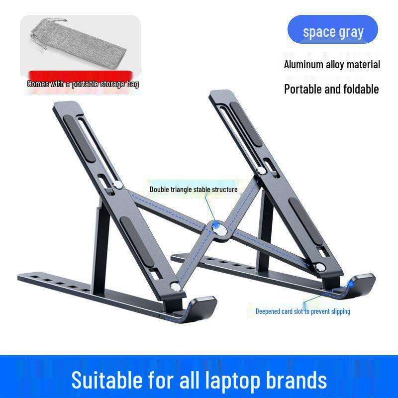 Adjustable Vertical Laptop & Monitor Stand with Cooling Base