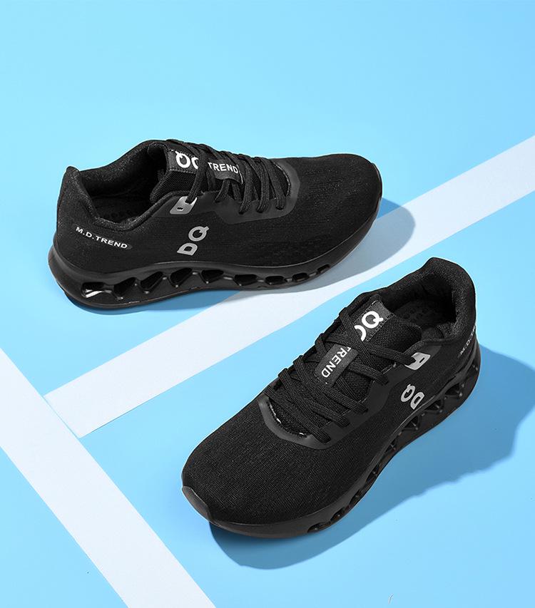 Spring New Arrivals: Lightweight Flyknit Running Shoes with Thick Sole & Shock Absorption