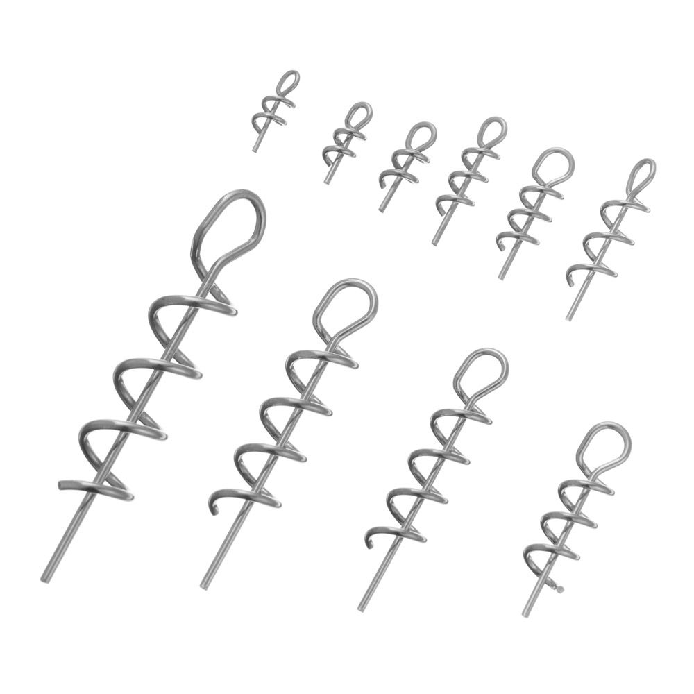 Stainless Steel Screw Needle Lure Baits Hook Worm Swivel Tools Hook Pin Lock Needle Fishing Hook Connector Fishing Accessories