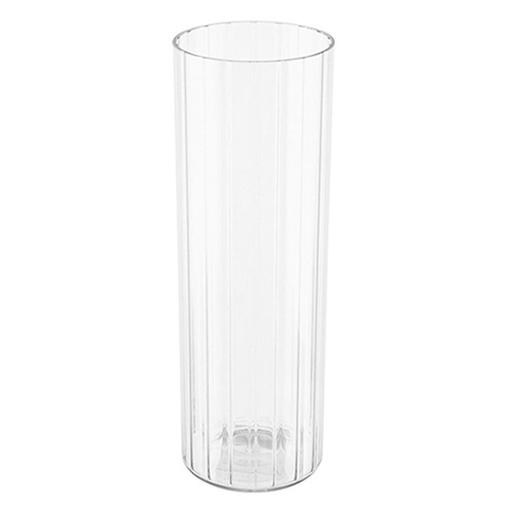 Modern Transparent Flower Vase Striped Style Decorative Bottles  Restaurant Centerpiece