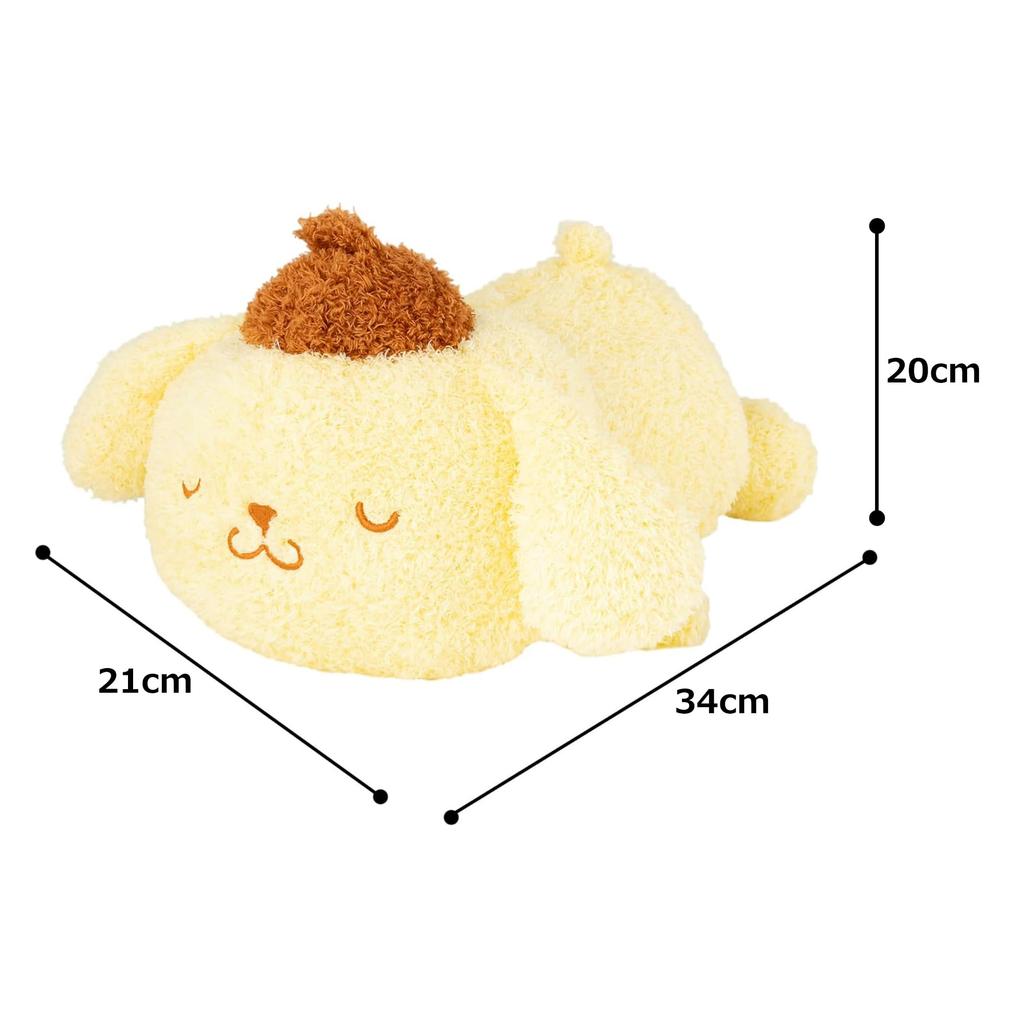 MORIPiLO Sanrio Pompompurin Hugging Pillow Soft and Fluffy Texture Large Plush Cushion Oversized Fluffy Cuddle Pillow 45cm - - - Cute, - Approx.