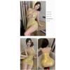 Sexy Hot Girl Shiny Gold Nightclub Dress Elegant Women Hot Uniform Sleepwear Fashion Slim Women Dress Korean Sweet LIH7