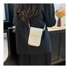 Candy Color Saddle Faux Leather Bag Sweet Small Square Phone Purse for Women CLE