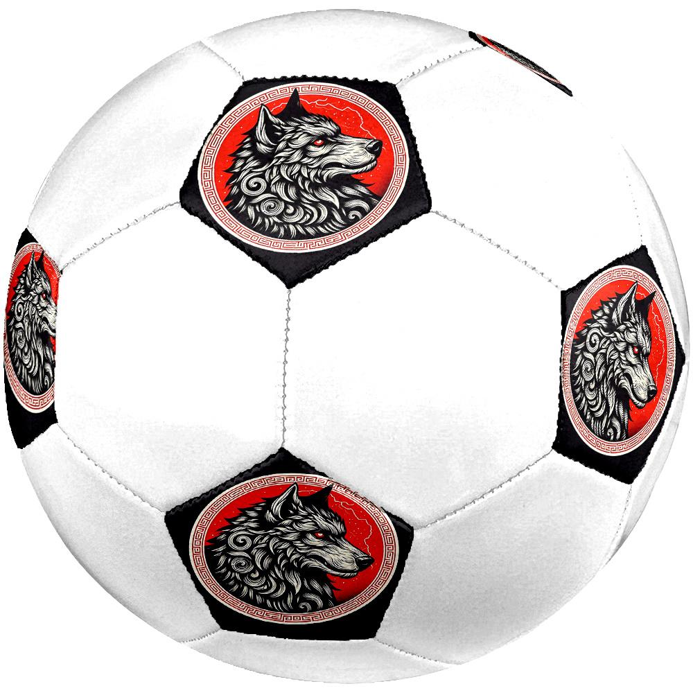 1PC Wolf Spirit Emblem Soccer Ball Size 5 Football Machine Sewn Indoor/Outdoor Universal Football W1