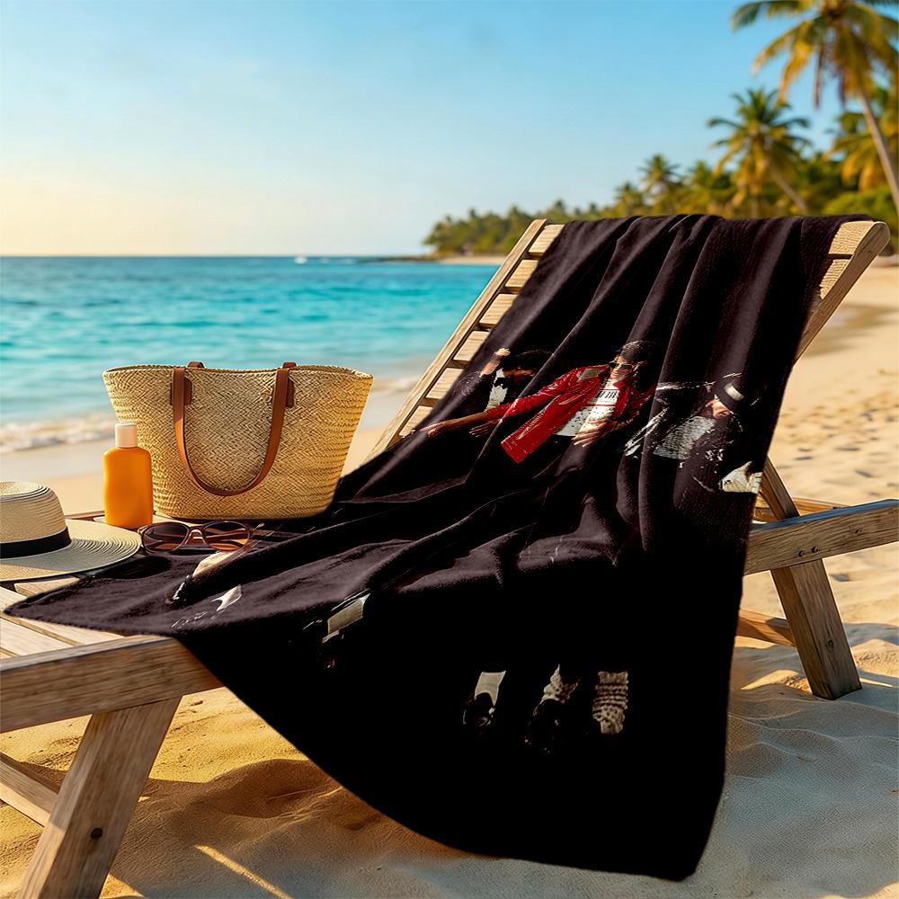 Michael Jackson Strandtuch Superweich & Saugfähig Bequem Leicht Geeignet für Sport, Reisen, Schwimmen, Yoga, Badezimmer, Strand Und Pool