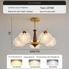 Retro American Chandelier: Versatile Living Room, Bedroom & Dining Lamp with Persimmon Design
