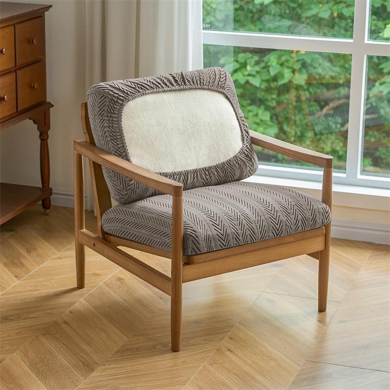 Set da 2 Pezzi Copriseduta per Sedia Jacquard Anti-Sporco Elastico Copricuscino per Poltrona Antiscivolo Antipolvere Protettore per Soggiorno El