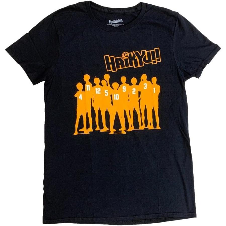 Haikyu!! Fearting a sild Screen Print of The Team Silhouette Officially Licensed Anime Adult T-Shirt (X-Large) Black XXXXXL разноцветный