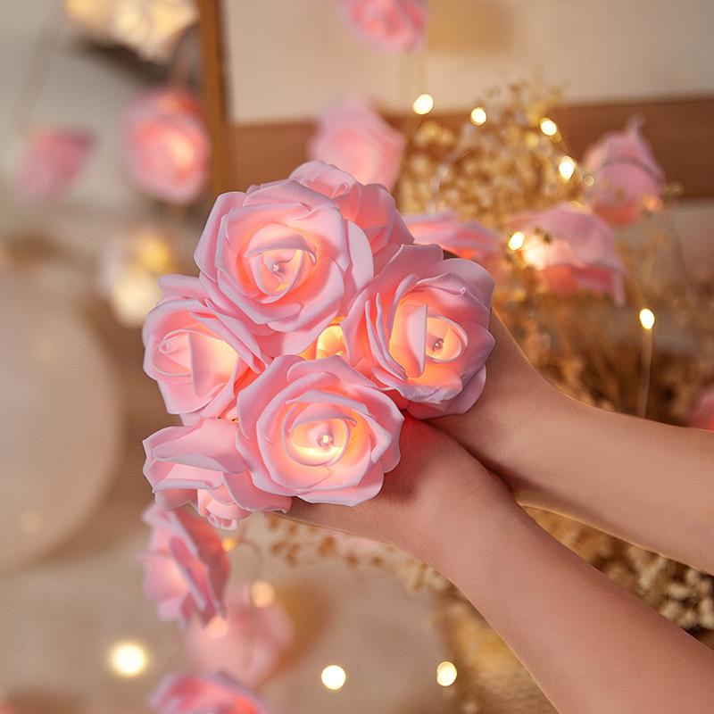 LED Rose Flower String Lights for Weddings, Birthdays, Valentine's Day, and Festive Decor