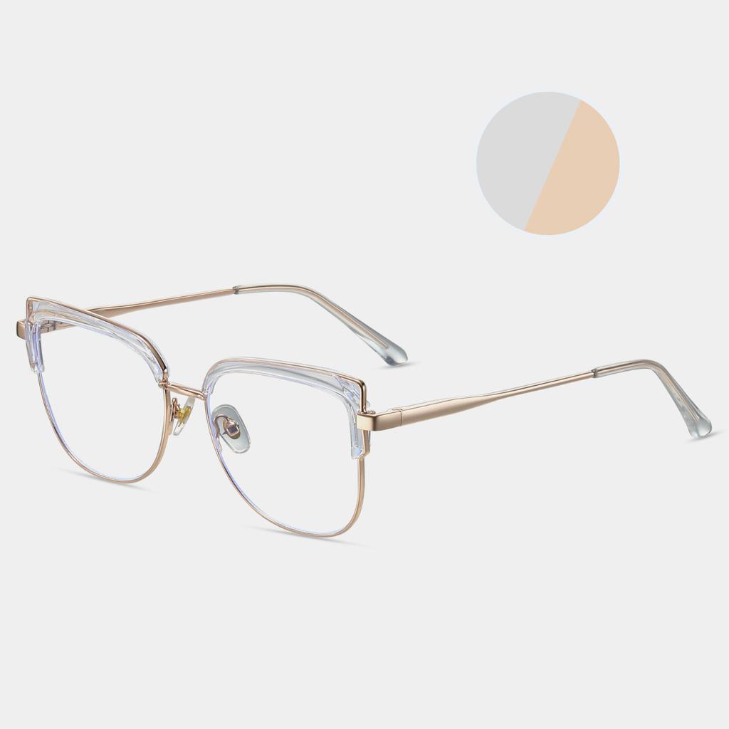TR90 Reading Eyewear Female Eyeglass Frame Ladies Metal Transparent Screen Spectacle Cat's Presbyopic Alloy Eye New Clear Presbyopic Computer