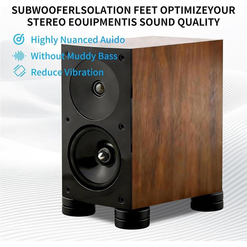 ABBP-3-Point Isolation Feet For Speakers & Turntables, Brass And Aluminum Anti-Vibration Spikes For Audiophiles