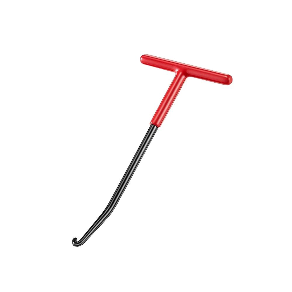 

1 шт. Мотоциклетная Т-образная ручка, крючок для выхлопной пружины, съемник пружин выхлопной трубы, монтажные крючки, аксессуары для ремонта снятия пружин красный