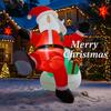 6.89FT Inflatable Santa Claus Gift Sack Dog Toy Xmas Yard Lawn Party Decoration Festive Gift LED Christmas Supplie Home Ornament