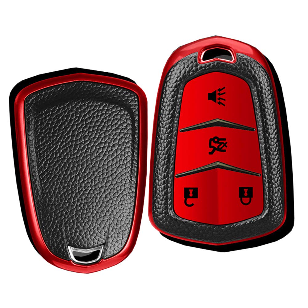 SANRILY Cadillac Smart Key Case Key Cover Key Protection Key Holder for Cadillac Escalade 5 buttons