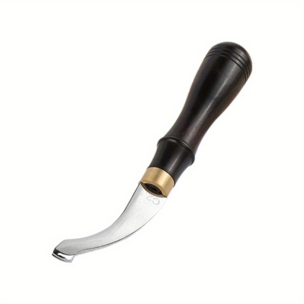 1 buc. Dispozitiv de biguit margini din piele, cu mâner din lemn, dispozitiv de tăiat piele cu slot superficial, trimmer pentru canelare și biguire, biguitor pentru margini din piele