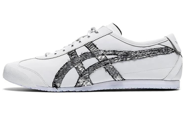 Baskets pour Hommes Onitsuka Tiger Mexico 66 Chaussures de Course Blanc/Noir/Argenté 36 white