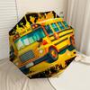 1pc School Bus Lightning Pattern Umbrella Design Automatic Opening and Closing Umbrella, High-quality Travel Umbrella,  C1128188