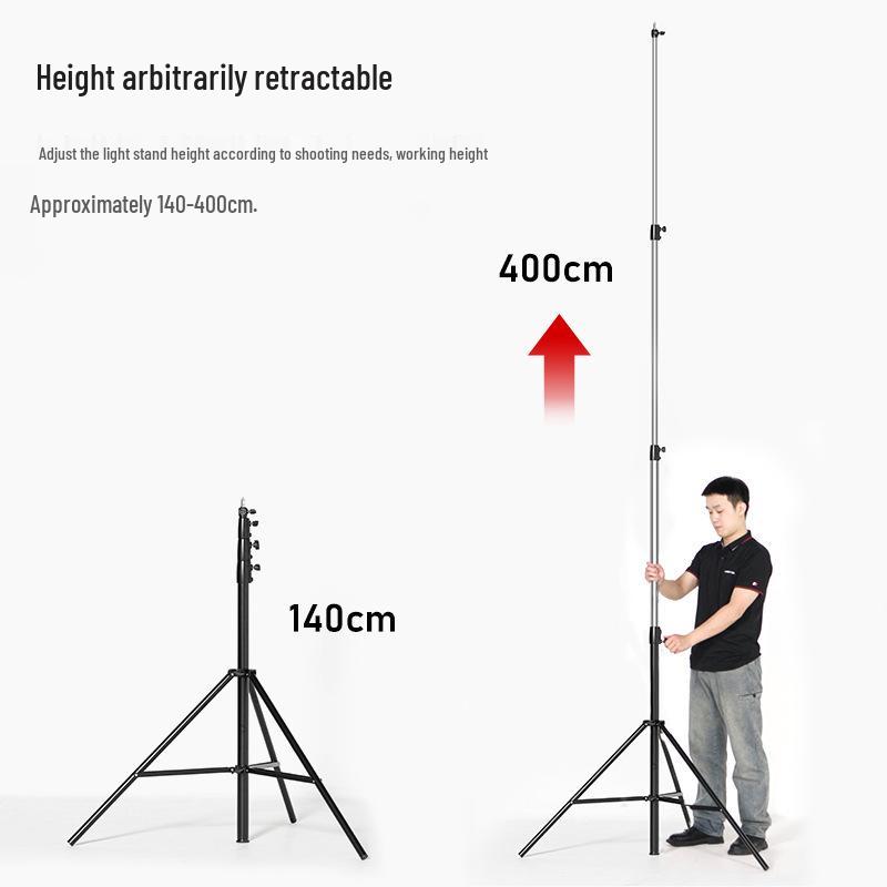 Ambitful 4m Heavy Duty Studio Light Stand with 1/4 and 3/8" Mounts