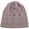 Double Layer Cotton Fabric Hot Diamond and Beaded Hooded Cap A Fashionable Versatile and Warm Postpartum Cap for Autumn and Winter