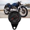Motorcycle Backlight Tachometer Speedometer Aluminum Gauge ReplacementBlack Housing Black Dial
