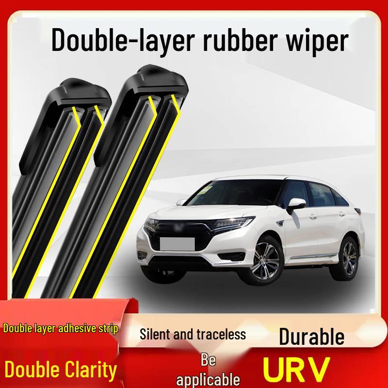 Applicable URV Double Rubber Strip Silent Front & Rear Wiper Blade for New and Old Models