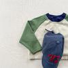 Autumn Kids' T-Shirts Color Block Loose Long Sleeves Children T-Shirt Fashion Soft Boys Clothes