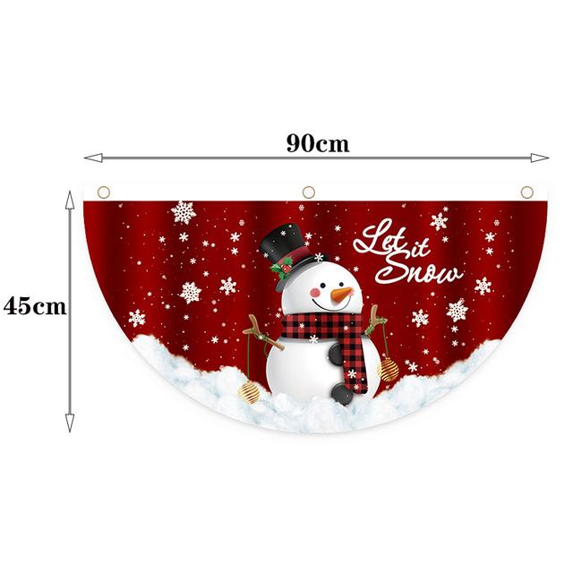 Weihnachten Outdoor Fan-förmige Flagge Banner Weihnachtsdekoration für Zuhause Cristmas Drop Ornament Weihnachten Navidad Geschenk Neujahr 2023