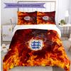 Set Biancheria da Letto Stampata Calcio Inghilterra 3 Pezzi Copriletto Traspirante Accogliente come Regalo per la Casa Nuova o per le Feste