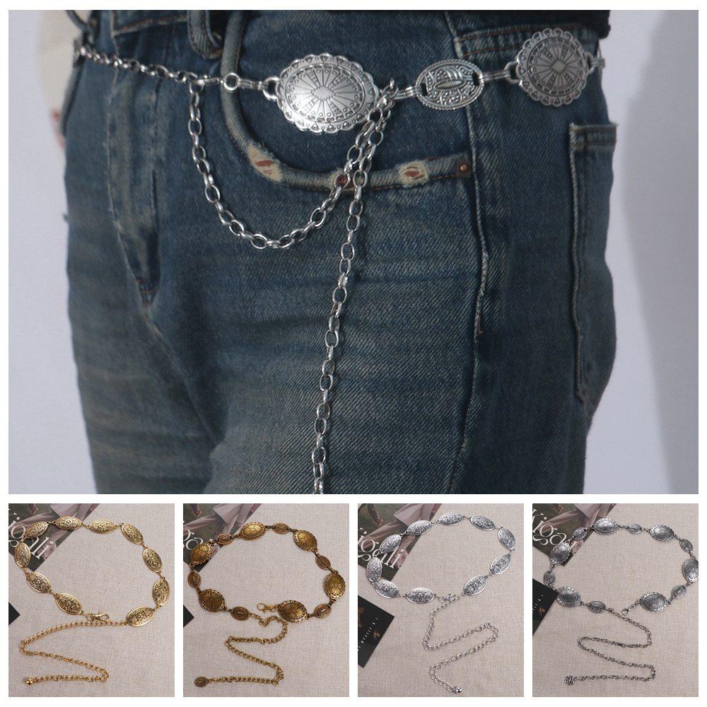 Carving Metal Body Chain Silver Belt Waist Chain Summer   Women