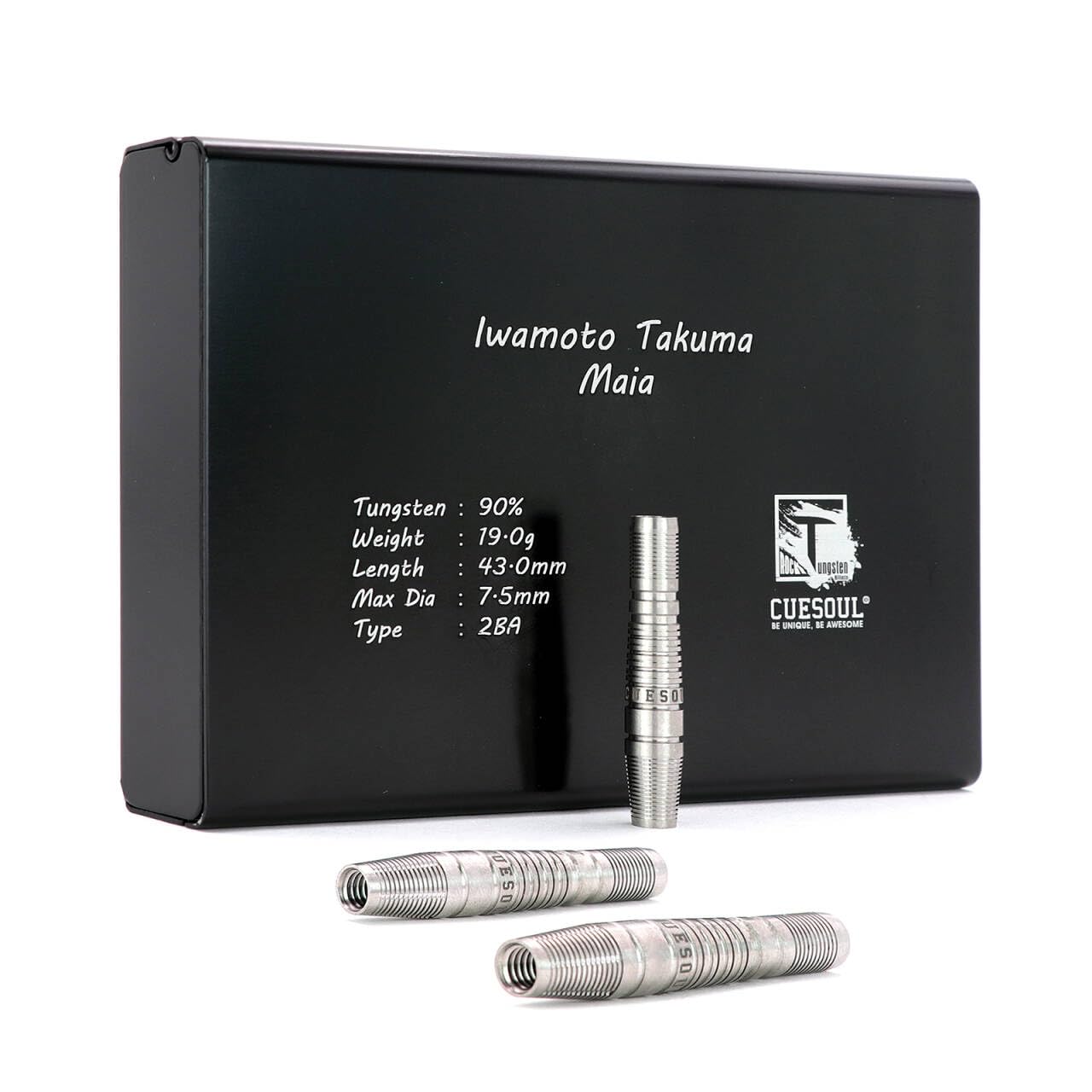 

CUESOUL Takuma Iwamoto Player Model Barrels, Maia 2BA, Soft Tip, 90% Tungsten, Set of 3 (CSDP-BS038)