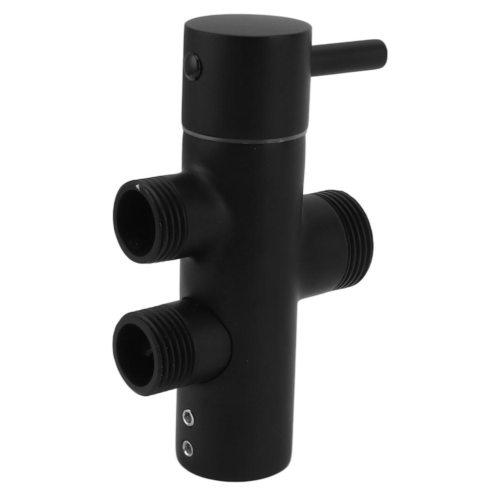 Duschkopfumsteller Schwarz Rostfrei Auslaufsicher Wandmontiert Duscharm Umstellventil für Toilette