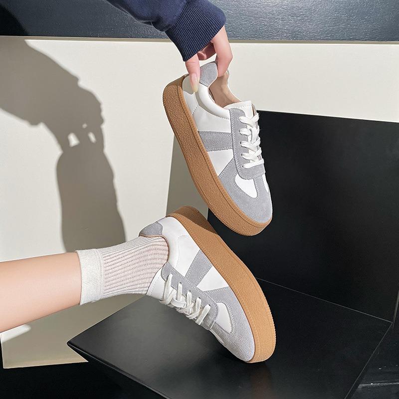 Little White Shoes Women's Autumn Flat Baseplate Shoes Women's Platform Versatile Student Casual Shoes Classic Dexun Shoes