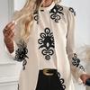 Damenbekleidung, Herbst und Winter, Langarmshirt, Neuer Stil, Elegantes Oberteil, Arbeitsplatz Damenbekleidung, Herbst Neuer Stil, Langarm-Oberteil