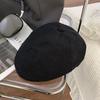 Retro Yamamoto style thin breathable washed linen pleated design octagonal hat temperament show face small equestrian hat